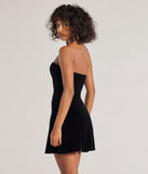 Velvet Affair Strapless Mini Dress