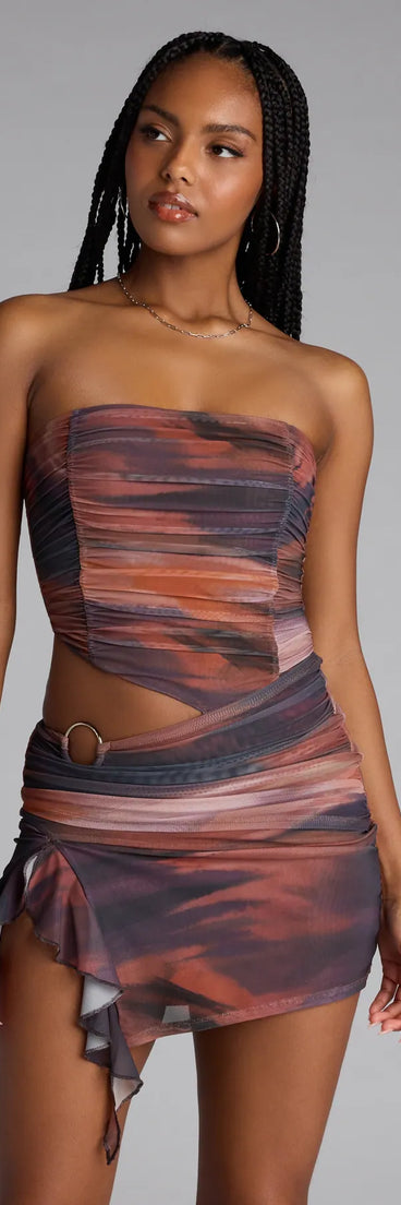 The Sunset Sizzle Cutout Mini Dress is your new go-to brown dress—effortless, versatile, and made to update your fall style in seconds.