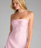 Feel ready for every dance floor moment or feed-worthy reel in the Sweet On You Strapless Mini Dress, a pink homecoming dress designed to own your moment.