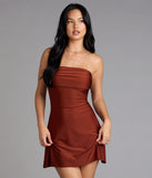 No Effort Drama Lace-Up Mini Dress