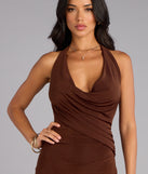 In the Moment Halter Mini Dress