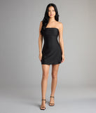 No Effort Drama Lace-Up Mini Dress