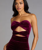 Midnight Spark Glitter Velvet Cutout Mini Dress
