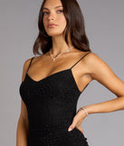 Spark Factor Rhinestone Mesh Mini Dress