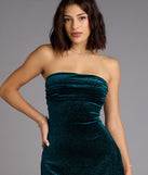 Late Night Luxe Glitter Velvet A-Line Mini Dress