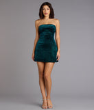 Late Night Luxe Glitter Velvet A-Line Mini Dress