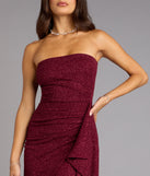Spotlight Sparkle Glitter Ruffle Mini Tube Dress