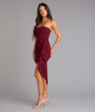 Spotlight Sparkle Glitter Ruffle Mini Tube Dress