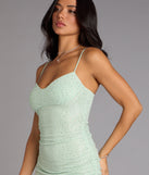 Spark Factor Rhinestone Mesh Mini Dress
