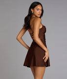 Laced Up A-Line Mini Dress