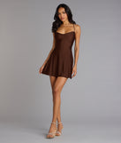 Laced Up A-Line Mini Dress