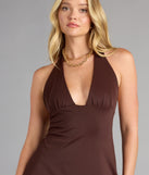 Table For Two Halter Mini Dress