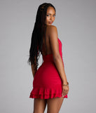 Flirt First, Apologize Later Halter Mini Dress