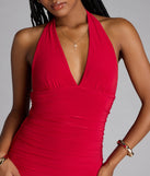 Flirt First, Apologize Later Halter Mini Dress