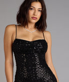 High Glamour Sequin Bead Mini Dress