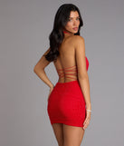 Party Crush Lace-Up Mini Dress