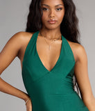 Style your seasonal looks with the Kiss Me Later Halter Mini Dress, a trend-right, fall dress designed for any plan on your calendar with new and unqiue details.