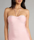 Said What She Said Halter Mini Dress