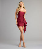 Style your seasonal looks with the Drama Queen Strapless Ruffle Mini Dress, a trend-right, fall dress designed for any plan on your calendar with new and unqiue details.