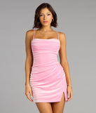 Starry Glow Velvet Glitter Mini Dress