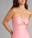 Feel ready for every dance floor moment or feed-worthy reel in the Cut to the Chase Ruched Tube Mini Dress, a homecoming dress designed to own your moment.