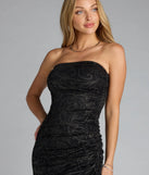 Own your moment in the Glitz Happens Glitter Paisley Tube Mini Dressin black, a standout 2025 Homecoming Dress that captures all the glam and energy of the night.