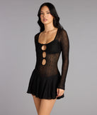 Midnight Muse Lace Mini Dress