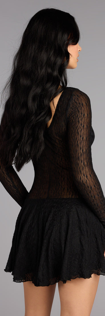 Midnight Muse Lace Mini Dress