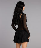 Midnight Muse Lace Mini Dress