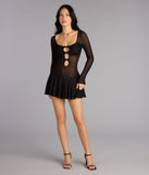 Midnight Muse Lace Mini Dress