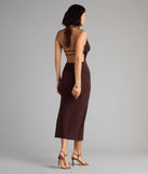 No Strings Attached Halter Strappy Midi Dress