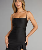 Sweet But Spicy Ruffle Trim Mini Dress