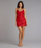 All Eyes On You Sequin Lace-Up Mini Dress