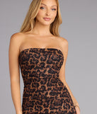 So Obsessed Sequin Beaded Leopard Mini Tube Dress