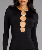 Cut To Captivate Long Sleeve Mini Dress