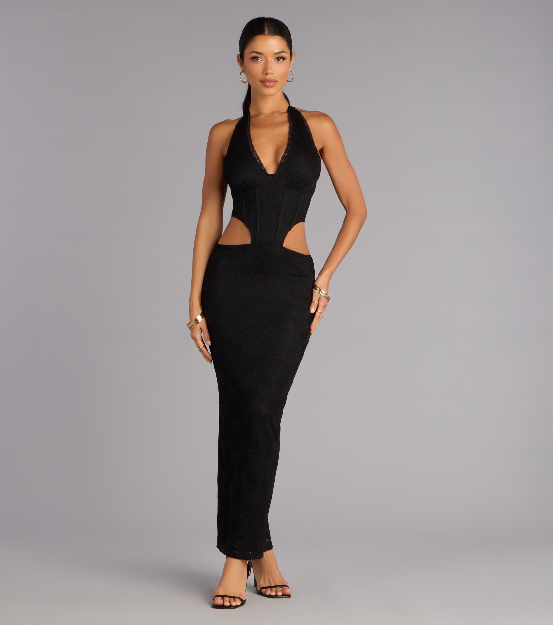 Lace Obsession Cutout Maxi Dress | Windsor