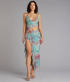 Wild Instincts Halter Cutout Leopard Mesh Midi Dress