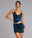 Night Wave Cutout Mini Dress