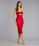 Electric Vibe Cutout Tube Midi Dress