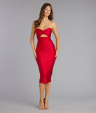Electric Vibe Cutout Tube Midi Dress