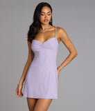 Sweet Shimmer Glitter A-Line Mini Dress
