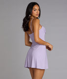 Sweet Shimmer Glitter A-Line Mini Dress