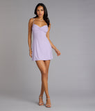 Sweet Shimmer Glitter A-Line Mini Dress