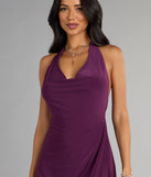 Sleek Allure Halter Mini Dress