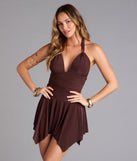 Goddess Mode Halter A-Line Mini Dress