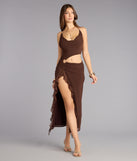 Sultry Motion Mesh Halter Midi Dress