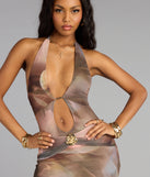 Body Language Mesh Halter Dress