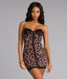 Untamed Glamour Leopard Corset Mini Dress