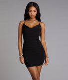 Sultry Icon Lace-Up Mini Dress