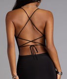 Sultry Icon Lace-Up Mini Dress
